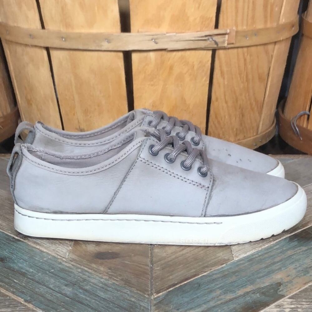 Sorel Campsneak Plain Toe Gray Leather Waterproof Lace-Up Sneakers Womens Size 8